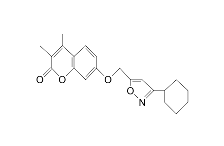 2H-1-Benzopyran-2-one, 7-[(3-cyclohexyl-5-isoxazolyl)methoxy]-3,4-dimethyl-