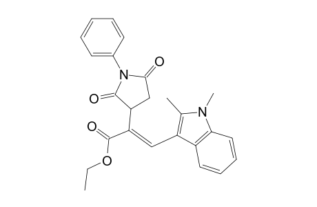 3-Pyrrolidineacetic acid, .alpha.-[(1,2-dimethyl-1H-indol-3-yl)methylene]-2,5-dioxo-1-phenyl-, ethyl ester, (E)-