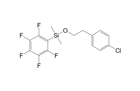 2-(4-Chlorophenyl)ethanol, dimethylpentafluorophenylsilyl ether