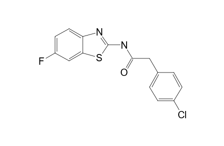 Acetamide, 2-(4-chlorophenyl)-N-(6-fluorobenzothiazol-2-yl)-