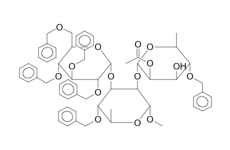 METHYL 4-O-BENZYL-3-O-(2,3,4,6-TETRA-O-BENZYL-ALPHA-D-GLUCOPYRANOSYL)-2-O-(2-O-ACETYL-4-O-BENZYL-ALPHA-L-RHAMNOPYRANOSYL)-ALPHA-L-RHAMNOPYRANOSIDE