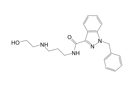 1-Benzyl-N-[3-(2-hydroxyethylamino)propyl]indazole-3-carboxamide