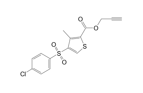 4-[(p-chlorophenyl)sulfonyl]-3-methyl-2-thiophenecarboxylic acid, 2-propynyl ester