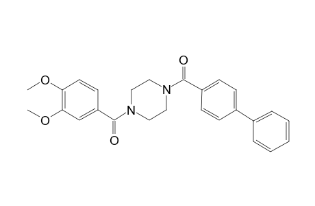 Piperazine, 1-(3,4-dimethoxybenzoyl)-4-(4-phenylbenzoyl)-