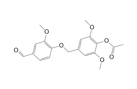 4-[(4-Formyl-2-methoxyphenoxy)methyl]-2,6-dimethoxyphenyl acetate