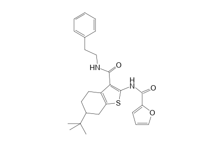 N-[6-tert-butyl-3-(phenethylcarbamoyl)-4,5,6,7-tetrahydro-1-benzothiophen-2-yl]furan-2-carboxamide