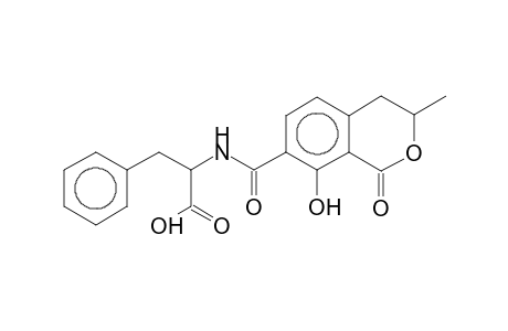 L-Phenylalanine, N-[(3,4-dihydro-8-hydroxy-3-methyl-1-oxo-1H-2-benzopyran-7-yl)carbonyl]-, (R)-