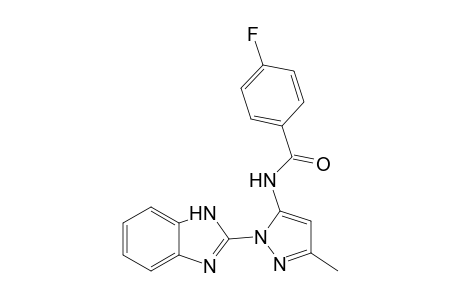 benzamide, N-[1-(1H-benzimidazol-2-yl)-3-methyl-1H-pyrazol-5-yl]-4-fluoro-