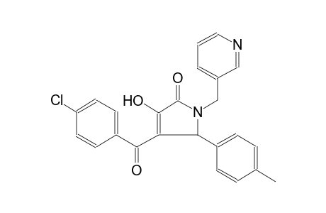 4-(4-chlorobenzoyl)-3-hydroxy-5-(4-methylphenyl)-1-(3-pyridinylmethyl)-1,5-dihydro-2H-pyrrol-2-one