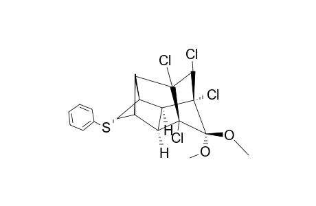 (1-ALPHA,2-ALPHA,2A-BETA,2B-BETA,3-BETA,4-BETA,5A-BETA,6-ALPHA,6A-BETA)-2B,3,4,5A-TETRACHLORO-DECAHYDRO-5,5-DIMETHOXY-1-PHENYLTHIO-2,4,6-METHENO-CYCLOBUTA-[A]-