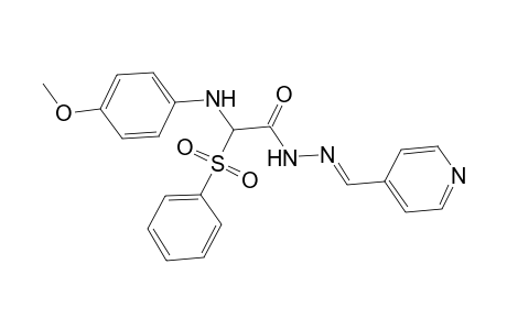 2-(4-Methoxyanilino)-2-(phenylsulfonyl)-N'-[4-pyridinylmethylidene]acetohydrazide