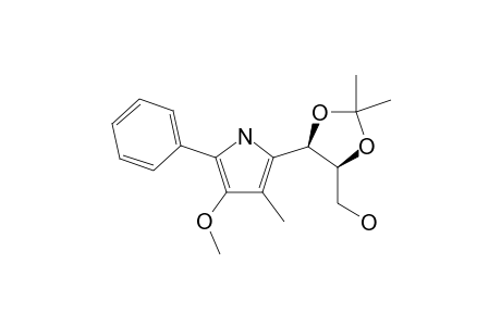 (4'S,5'S)-2-(2',2'-DIMETHYL-5'-HYDROXYMETHYL-[1,3]-DIOXOLAN-4'-YL)-4-METHOXY-3-METHYL-5-PHENYL-1H-PYRROLE