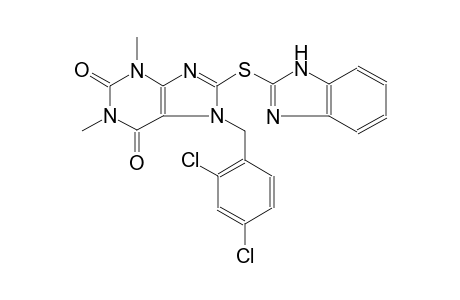 8-(1H-benzimidazol-2-ylsulfanyl)-7-(2,4-dichlorobenzyl)-1,3-dimethyl-3,7-dihydro-1H-purine-2,6-dione