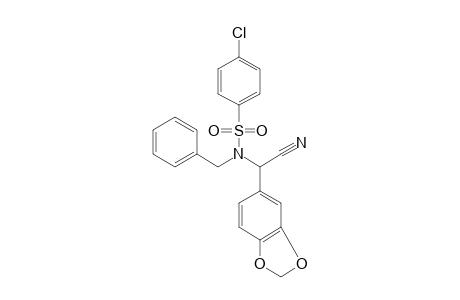 N-benzyl-p-chloro-N-(a-cyanopiperonyl)benzenesulfonamide