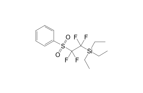 Triethyl(1,1,2,2-tetrafluoro-2-phenylsulfonylethyl)silane