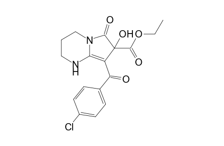 8-(4-CHLOROBENZOYL)-7-ETHOXYCARBONYL-7-HYDROXY-6-OXO-1,2,3,4,6,7-HEXAHYDROPYRROLO-[1,2-A]-PYRIMIDINE