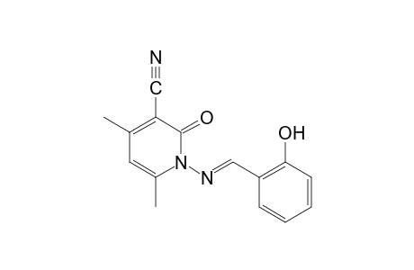 1,2-dihydro-4,6-dimethyl-2-oxo-1-(salicylideneamino)nicotinonitrile