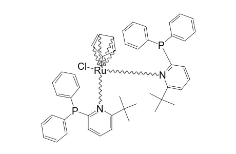 CYCLOPENTADIENYLRUTHENIUM-(II)-BIS-(2-DIPHENYLPHOSPHINO-6-TERT.-BUTYL-PYRIDINE)-CHLORIDE