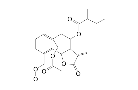 [(6Z,10Z)-6-(Acetyloxymethyl)-10-(hydroperoxymethyl)-3-methylidene-2-oxo-3A,4,5,8,9,11A-hexahydrocyclodeca[B]furan-4-yl] 2-methylbutanoate