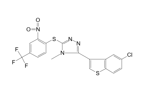 3-(5-chlorobenzo[b]thien-3-yl)-4-methyl-5-[(2-nitro-alpha,alpha,alpha-trifluoro-p-tolyl)thio]-4H-1,2,4-triazole
