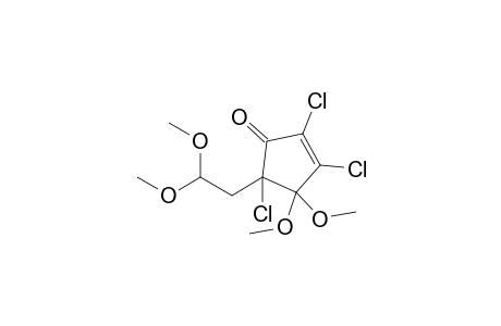 2,3,5-Trichloro-4,4-dimethoxy-5-(2,2-dimethoxyethyl)cyclopent-2-enone