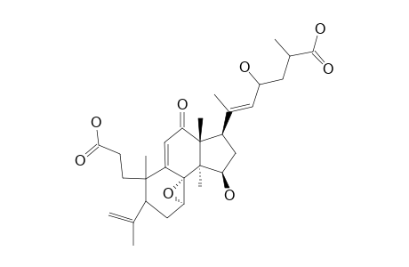 ELFVINGIC-ACID-H;7-ALPHA,8-ALPHA-EPOXY-15-BETA,23-XI-DIHYDROXY-12-OXO-3,4-SECOLANOSTA-4(28),9,(20Z)(22)-TRIEN-3,26-DIOIC-ACID