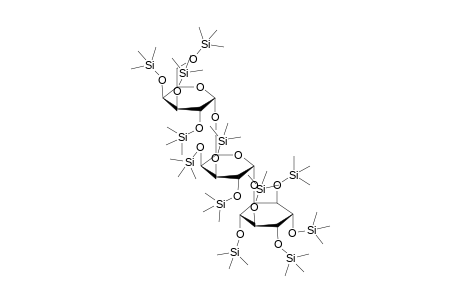 (((1R,2S,3S,4S,5R,6R)-6-(((2R,3R,4S,5S,6R)-3,4,5-tris((trimethylsilyl)oxy)-6-((((2S,3R,4S,5S,6R)-3,4,5-tris((trimethylsilyl)oxy)-6-(((trimethylsilyl)oxy)methyl)tetrahydro-2H-pyran-2-yl)oxy)methyl)tetrahydro-2H-pyran-2-yl)oxy)cyclohexane-1,2,3,4,5-pentayl)pentakis(oxy))pentakis(trimethylsilane)