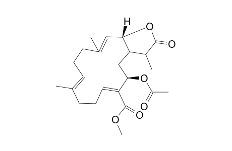 Methyl ester of (1Z,2S,3E,7E,11Z,13R)-13-acetoxy-2,16-epoxy-16-oxocembra-1(15),3,7,11,-tetraen-20-oic acid