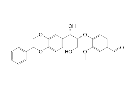 3-Methoxy-4-[(1S,2R)-1-(3-methoxy-4-phenylmethoxy-phenyl)-1,3-bis(oxidanyl)propan-2-yl]oxy-benzaldehyde