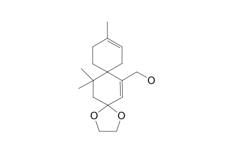 (11,14,14-Trimethyl-1,4-dioxadispiro[4.2.5^{8}.2^{5}]pentadeca-6,10-dien-7-yl)methanol