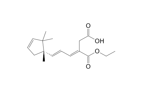 (3E,5E)-3-carbethoxy-6-[(1S)-1,2,2-trimethylcyclopent-3-en-1-yl]hexa-3,5-dienoic acid