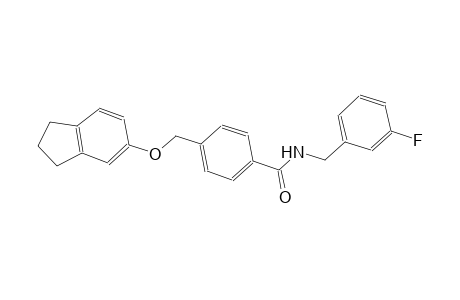 4-[(2,3-dihydro-1H-inden-5-yloxy)methyl]-N-(3-fluorobenzyl)benzamide
