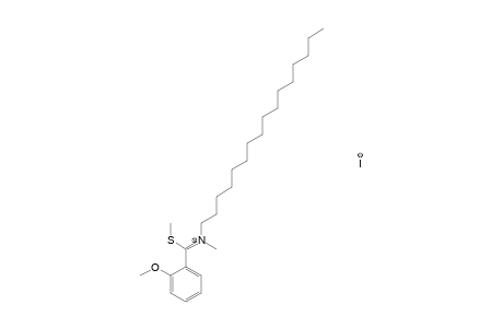 hexadecyl[o-methoxy-alpha-(methylthio)benzylidene]methylammonium iodide