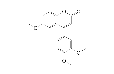 6-METHOXY-4-(3,4-DIMETHOXYPHENYL)-2H-1-BENZOPYRAN-2-ONE