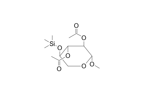 Methyl-2,3-di-O-acetyl-4-O-trimethylsilyl.beta.-D-xylopyranosid