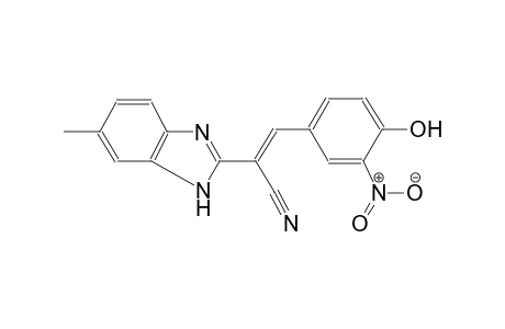 1H-benzimidazole-2-acetonitrile, alpha-[(4-hydroxy-3-nitrophenyl)methylene]-5-methyl-