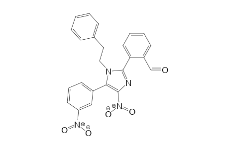 2-(4-Nitro-5-(3-nitrophenyl)-1-phenethyl-1H-imidazol-2-yl)-benzaldehyde