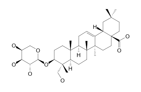 LEONTOSIDE-A;3-O-(ALPHA-L-ARABINOPYRANOSYL)-HEDERAGENIN