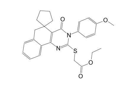 ethyl 2-((3-(4-methoxyphenyl)-4-oxo-4,6-dihydro-3H-spiro[benzo[h]quinazoline-5,1'-cyclopentan]-2-yl)thio)acetate