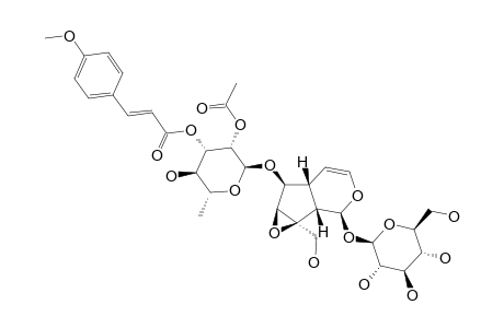 BUDDLEJOSIDE-A-5;6-O-(2''-O-ACETYL-3''-O-TRANS-PARA-METHOXYCINNAMOYL)-ALPHA-L-RHAMNOPYRANOSYL-CATALPOL