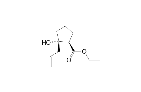 Ethyl (1R*,2S*)-2-allyl-2-hydroxycyclopentane-1-carboxylate