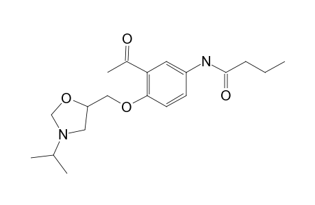 N-[4-({N'-isopropyloxazolidin-5'-yl)methoxy}-3-acetylphenyl]butanamide / acebutolol-artifact