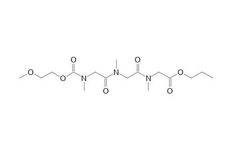 Sarcosylsarcosylsarcosine, N-(2-methoxyethoxycarbonyl)-, propyl ester