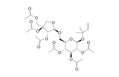 1,1-Dimethyl-2-propenyl, 6-o-(R)-B-D-apiofuranosyl-B-D-glucopyranoside, hexaacetate