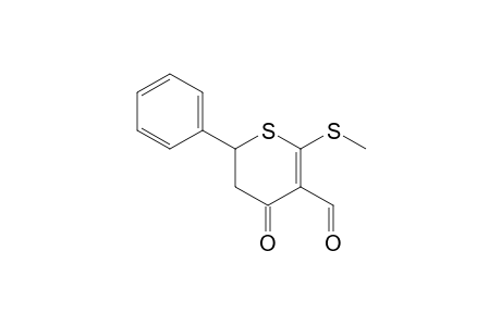 4-keto-2-(methylthio)-6-phenyl-5,6-dihydrothiopyran-3-carbaldehyde