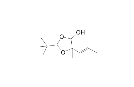 2-(t-Butyl)-5-hydroxy-4-methyl-4-(1'-propen-1'-yl)-1,3-dioxolane