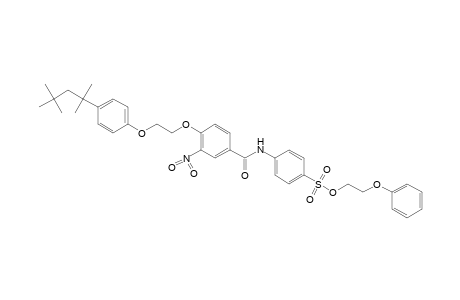 p-{4-{2-[p-(1,1,3,3-tetramethylbutyl)phenoxy]ethoxy}-3-nitro-benzamido}benzenesulfonic acid, 2-phenoxyethyl ester