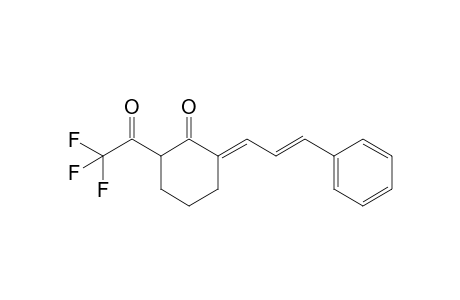 (2E)-2-[(E)-3-phenylprop-2-enylidene]-6-(2,2,2-trifluoro-1-oxoethyl)-1-cyclohexanone