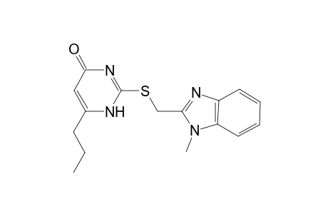 2-([(1-Methyl-1H-benzimidazol-2-yl)methyl]sulfanyl)-6-propyl-4(1H)-pyrimidinone