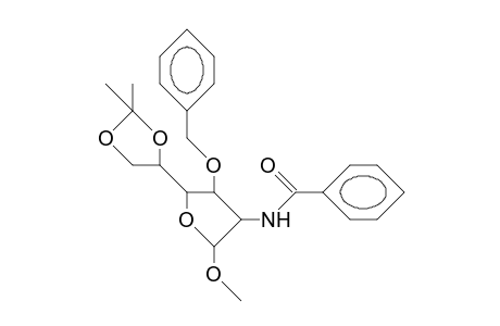 Methyl-2-benzamido-3-O-benzyl-2-deoxy-5,6-O-isopropyliden.beta.-D-glucofuranoside